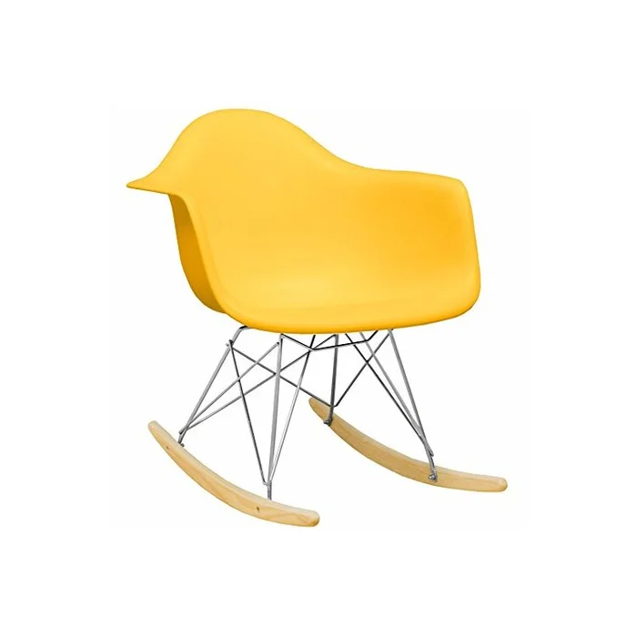 Yellow Mid Century Modern Rocking Chair Paris Tower Style – Mod Made