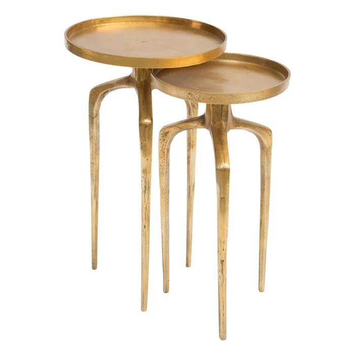 Zuo Modern – Como Accent Table Set (2-Piece) Antique Gold – 405002