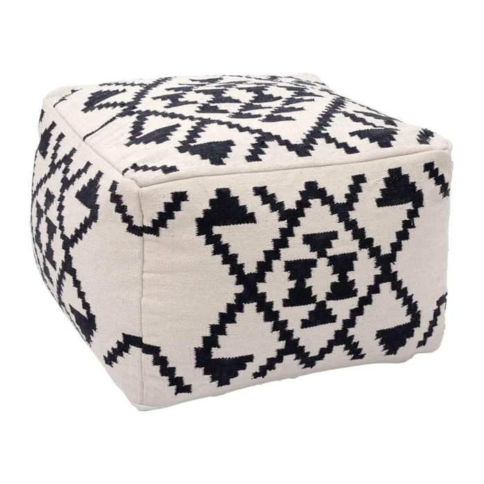 Zuo Modern – Lizardo Ottoman Beige & Black – 109821