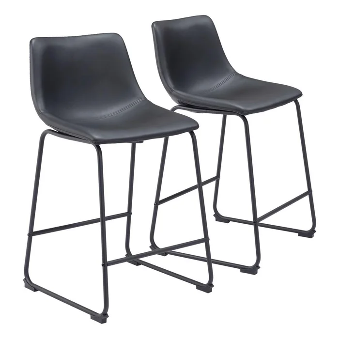 Zuo Modern – Smart Counter Stool (Set of 2) Black – 109649