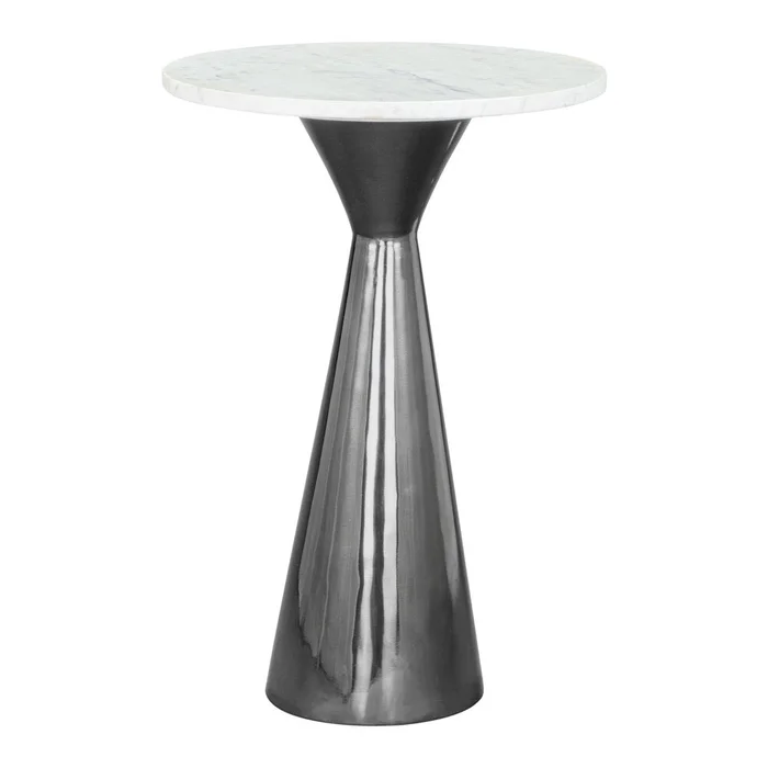 Zuo Modern – Tim Side Table White & Black – 109363