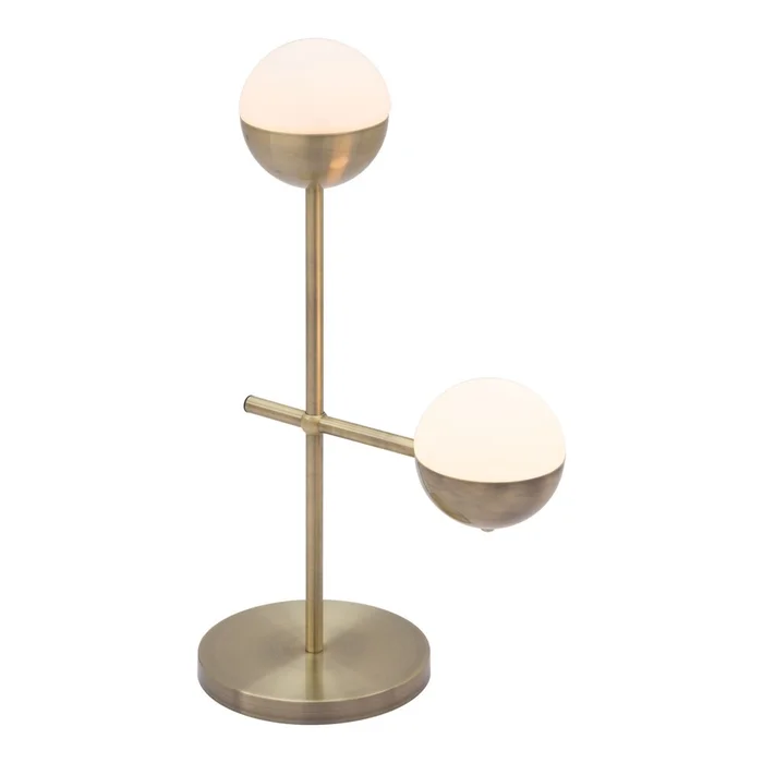 Zuo Modern – Waterloo Table Lamp White & Bronze – 56050